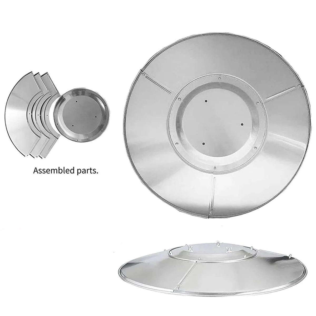 Escudo reflector para calentador de Patio, pieza de repuesto para calentadores exteriores de propano, cúpula superior, montaje de 3 orificios, redondo de 33 pulgadas de diámetro