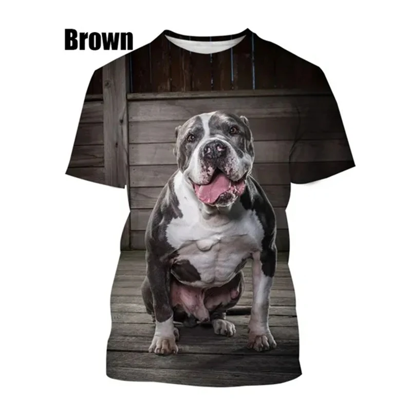 New Fashion Pit Bull 3D Printed T-shirts Summer Casual Men\'swomen\'s Hip Hop Breathable Short Sleeve Trendy Unisex Tops Tshirt