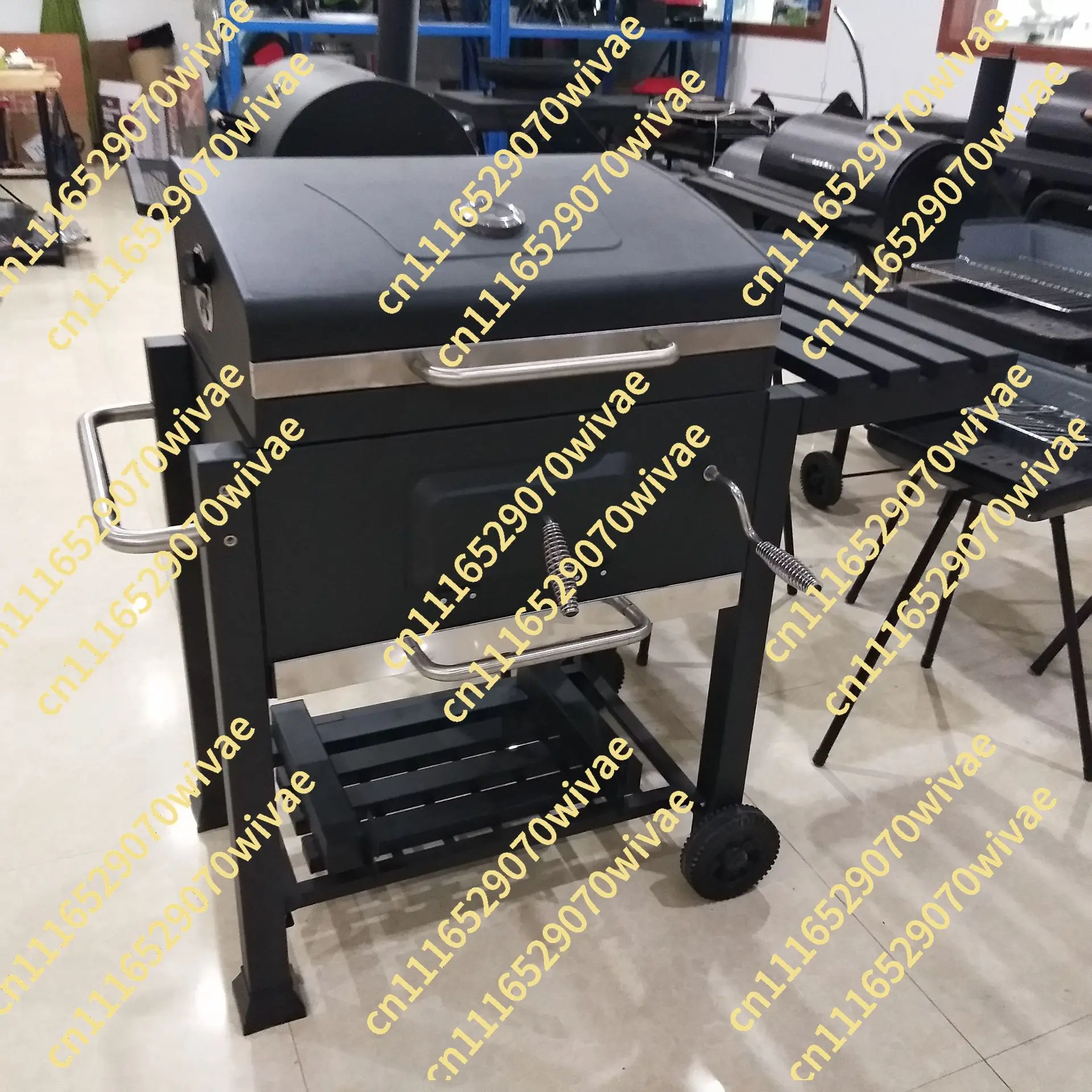 Garden outdoor large environmental protection square barbecue grill large capacity stuffy oven