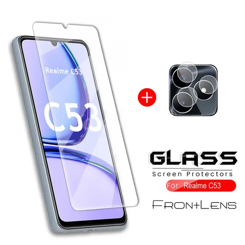 For Realme C53 Glass Realme C53 Tempered Glass Screen Protector Flim 9D Camera Protector Flim Realme C53 Glass