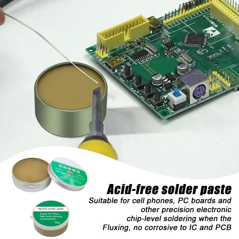 100G Soldering Paste Mild Rosin Environmental Soldering Paste Flux PCB IC Parts Welding Soldering Gel Tool for Metalworking