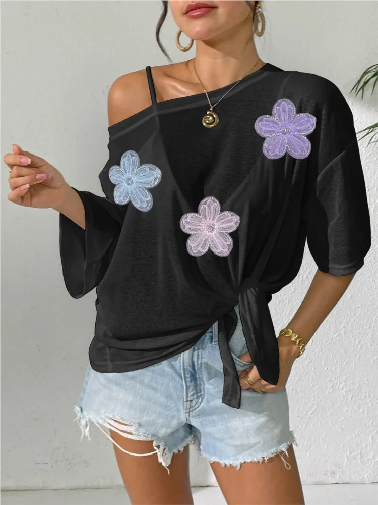 Cover-up pour Bikini transparent pour femmes, couleur unie, épaules dénudées, ourlet Triangle irrégulier, pull ample, hauts de plage, été, 2026