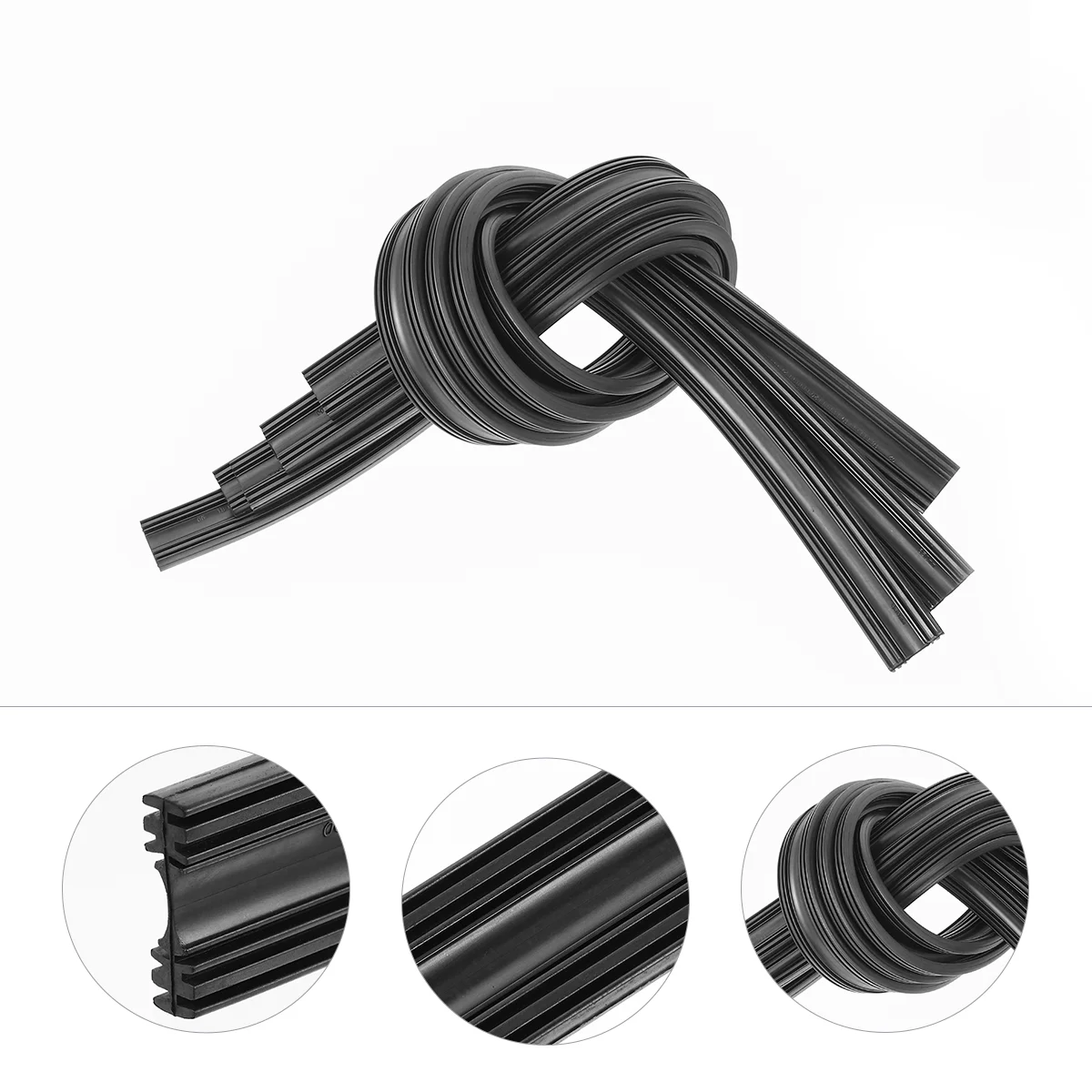 

5 Pairs Wiper Strip All Purpose Cleaner Insert Rubber Strips Car Blades Refills Boneless for 6mm