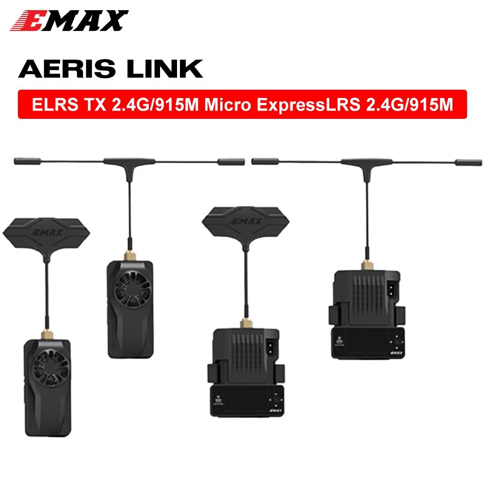 EMAX Aeris LinK ELRS TX 2.4G/915M Micro ExpressLRS 2.4G/915M OLED Screen 10mW~1000mW Adapt To Most OPEN TX Remotes On The Market