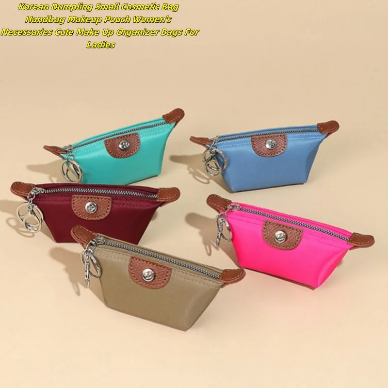 

New Super Mini Dumpling Bun Nylon Leather Headphones Lipstick Key Small Hanging Bag Hand-held Bag Bag Pendant hot sale