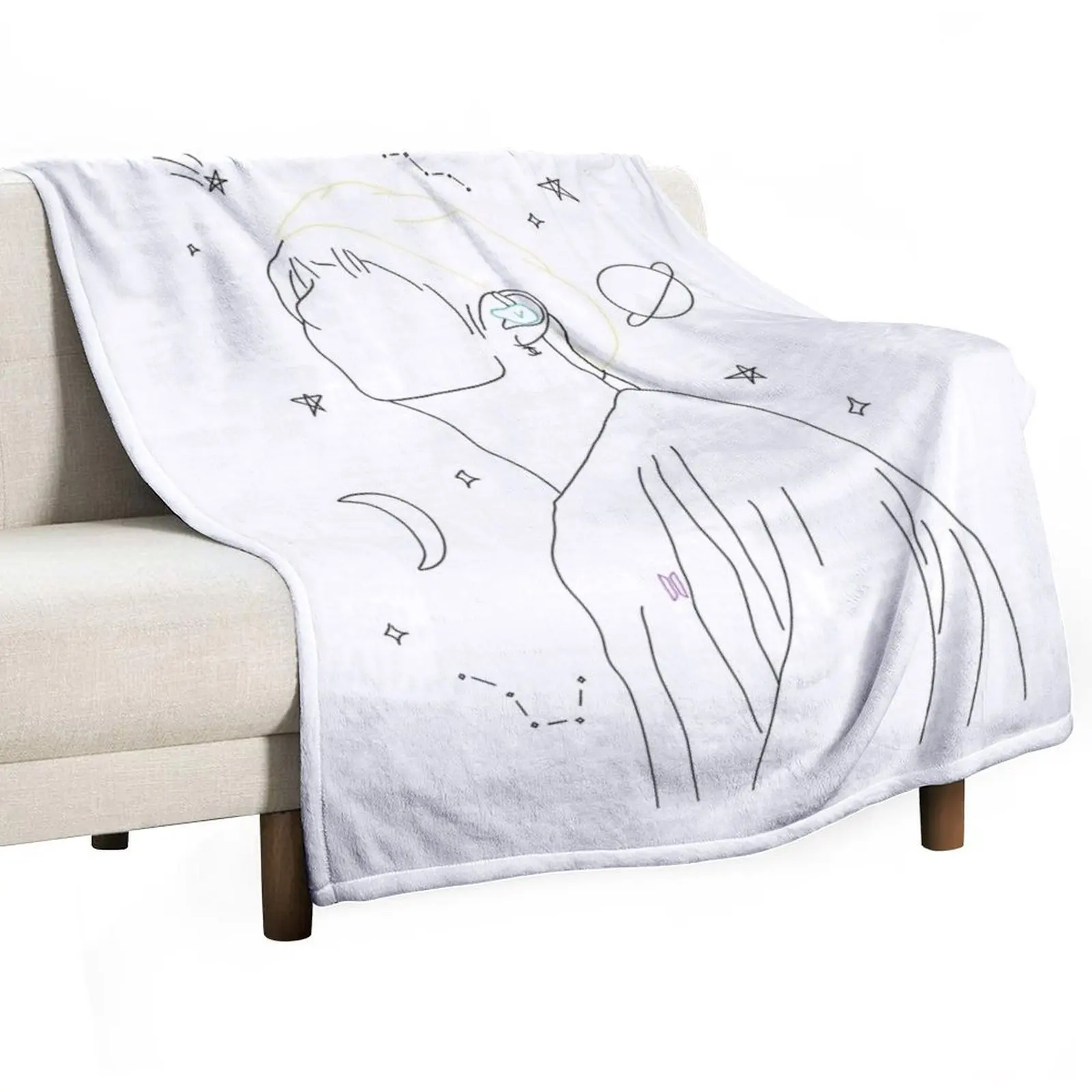 

Taehyung SY Tour Sketch Throw Blanket Hairys Decorative Throw Picnic Soft Beds Blankets sofa bed Sofas Hairy Vintage Blankets