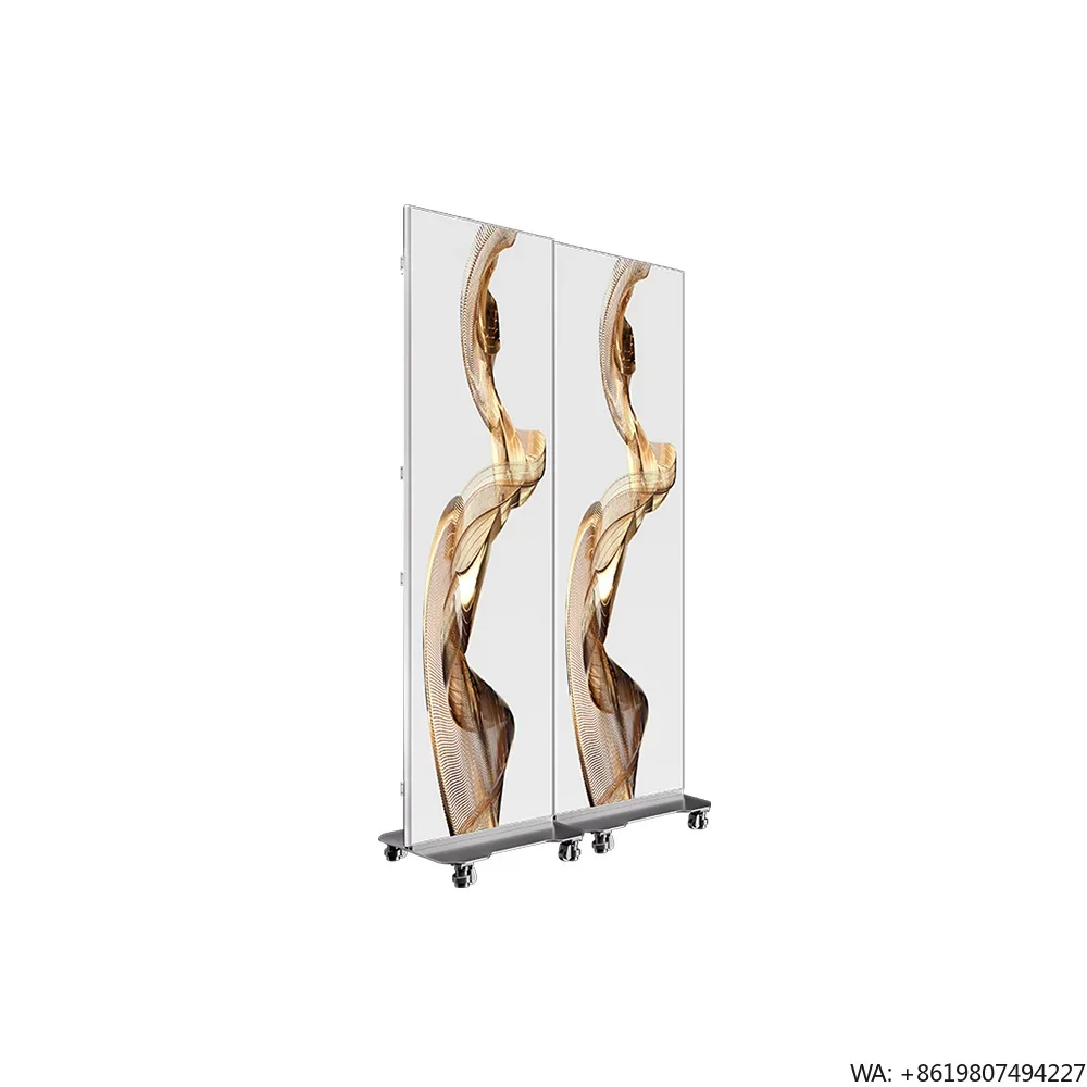 

70/83 Inch P1.5 P1.8 P2.5 GOB Foldable Portable LED Poster Display Screen Freestanding Indoor LED Video Wall for Commercial Prom