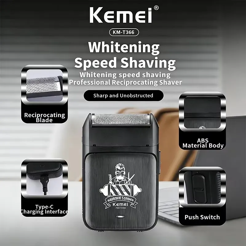 Kemei KM-2299 KM-T366 2 in 1 Professional Hair Clipper Set for Men Electric Oil Head Hair Trimmer Shear Carving Pusher Razor