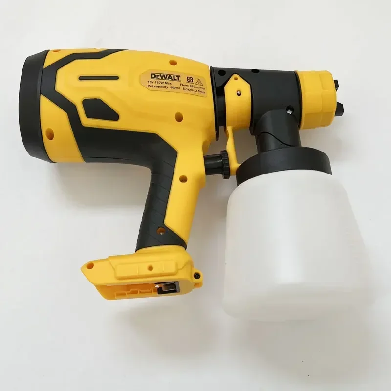 Dewalt 800ML Pistola a spruzzo elettrica a batteria Spruzzatore di vernice portatile Aerografo per rivestimento di mobili automatici ad alta potenza per batteria Dewalt