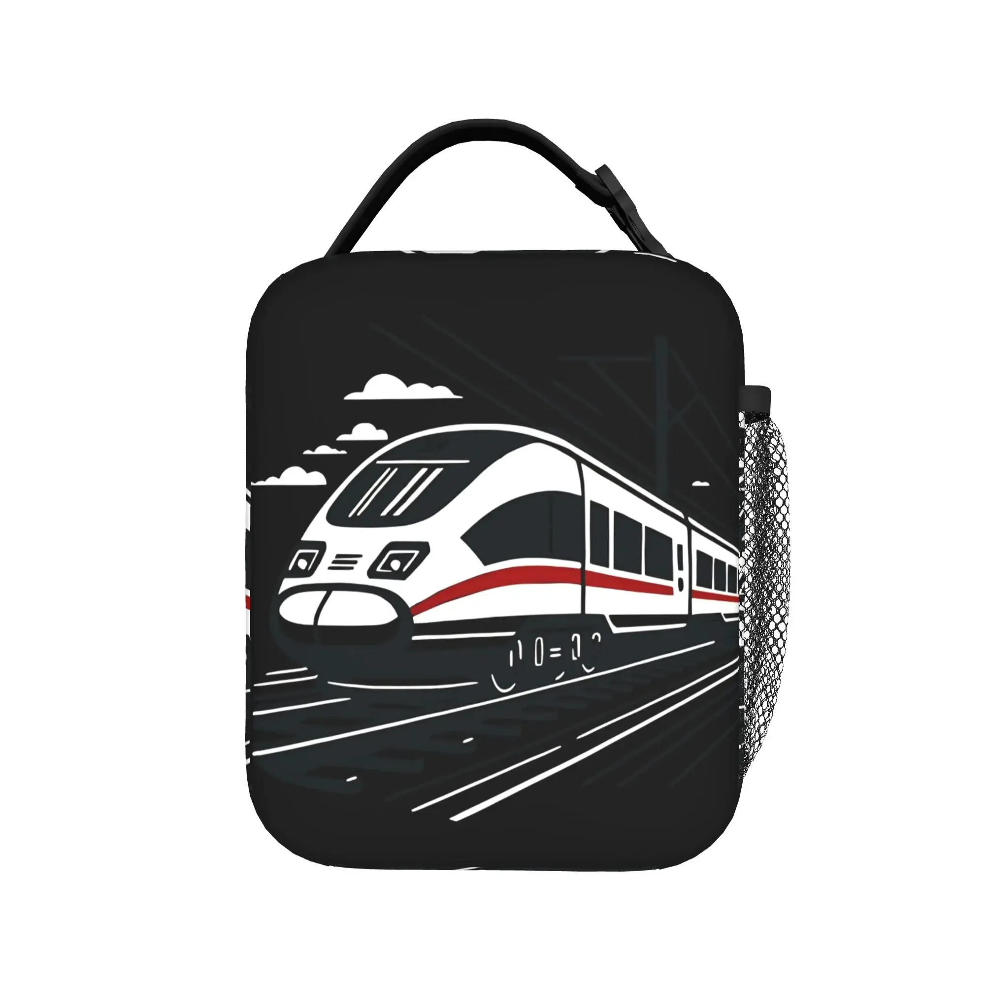 Intercity train  Insulated Lunch Bag Portable High Speed Rail Train Reusable Thermal Bag Lunch Box Tote Beach  Outdoor Girl Boy