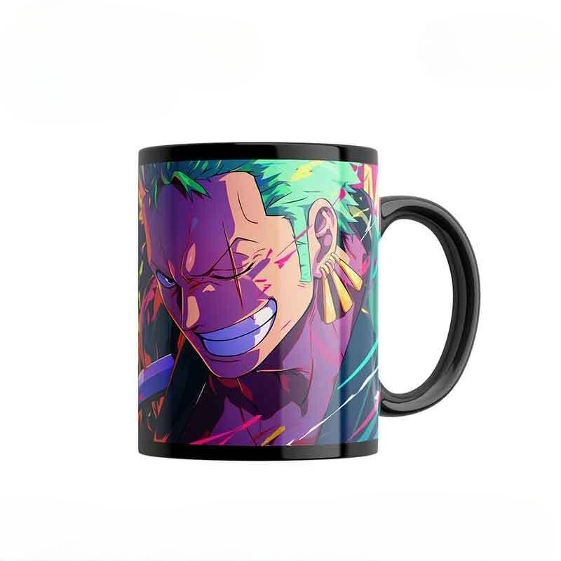 قطعة واحدة زورو مطبوعة القدح الإبداعية عالية القيمة أنيمي الكرتون DIY الكتابة على الجدران السيراميك زوجين طالب الحليب القهوة القدح هدية بالجملة