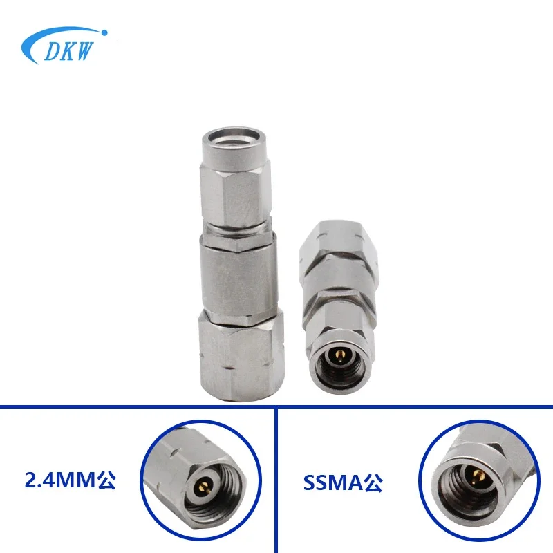 

2.4MM Male to SSMA Male Millimeter Wave High Frequency Adapter 40GHZ Stainless Steel