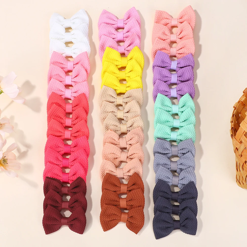 40 قطعة لون عشوائي القوس القوس مع مشبك شعر للفتيات جديد أغطية الرأس غطاء الرأس دبوس الشعر المشابك لطيف إكسسورات شعر الأطفال