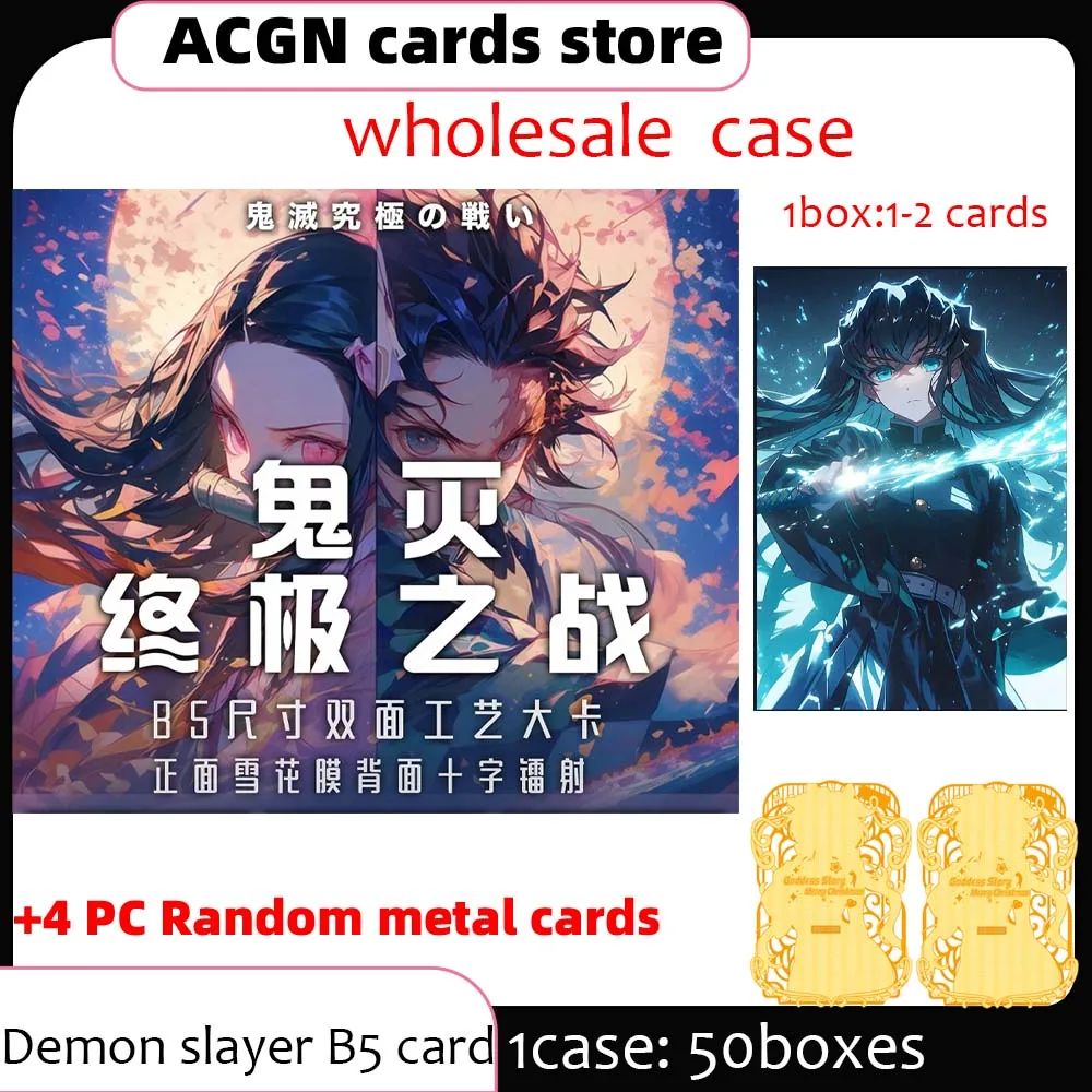 Wholesale Demon Slayer B5 Card Booster Box TCG Game Cards Kimetsu Yaiba Table Playing Toys For Family Children Christma Gifts