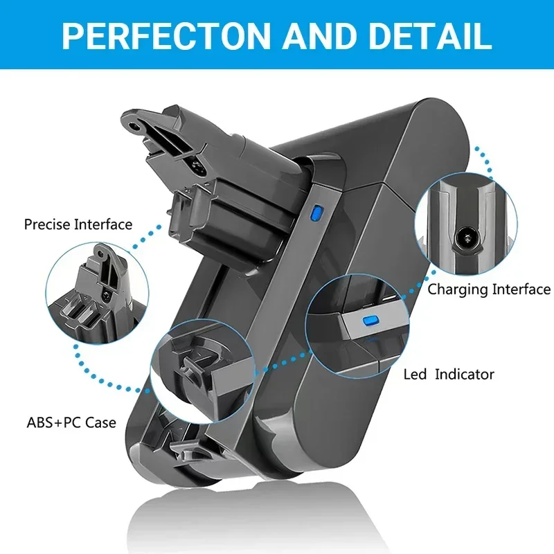 100% D'origine Dyson V6 21.6V 38000mAh Li-ion Batterie Pour DC58 DC59 DC62 DC74 SV09 SV07 SV03 965874-02 Aspirateur Batterie L30