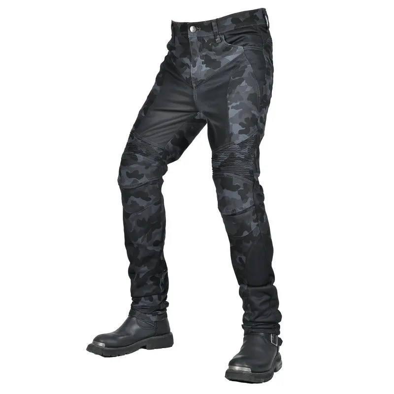 Retro Motorcycle Riding Pants Multi Pocket Camouflage Motorcycle Outdoor Travel Fall Proof Pants Windproof Moto Pants