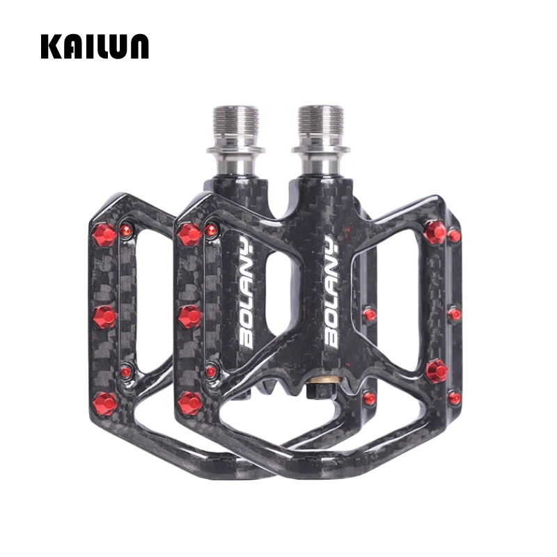 

Mountain road bicycle carbon fiber pedals double-sided anti slip aluminum nail pedals outdoor cycling pedals riding accessories