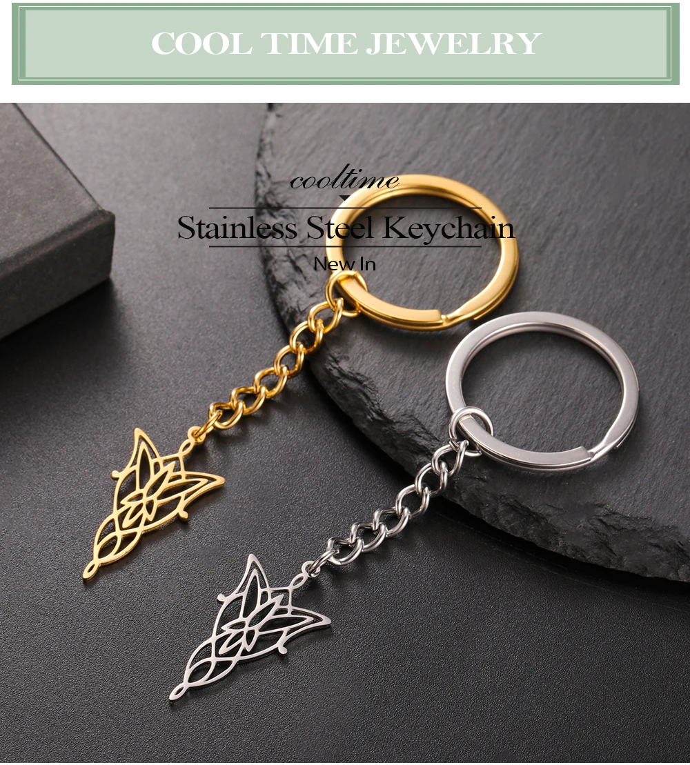 COOLTIME Elfenprinzessin-Anhänger, Schlüsselanhänger, Edelstahl, der Herr der Ringe, Elfenprinzessin, Schlüsselanhänger, Schmuck, Geburtstagsgeschenk 2026 – Detail 3