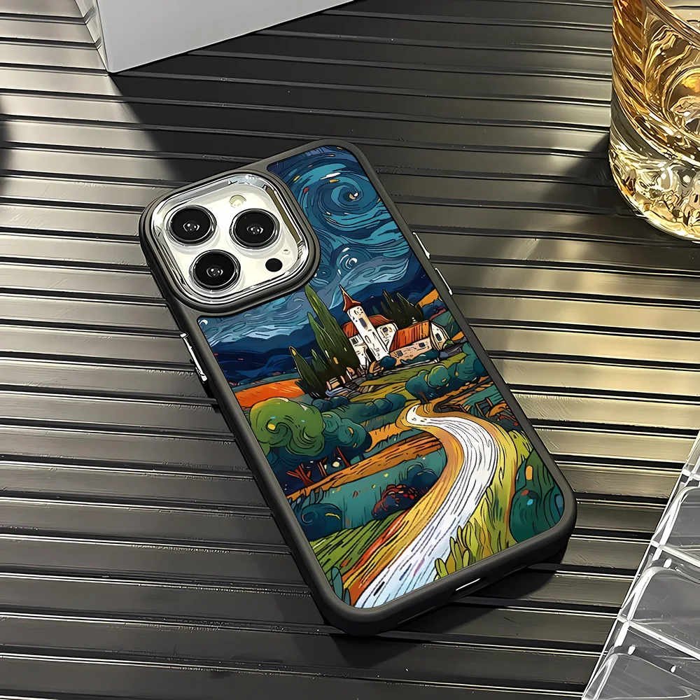 landscape painting case,suitable for iPhone16Pro Max/ iPhone16Pro/ iPhone16/ iPhone16 Plus to iPhone11 12 13 14 15 series