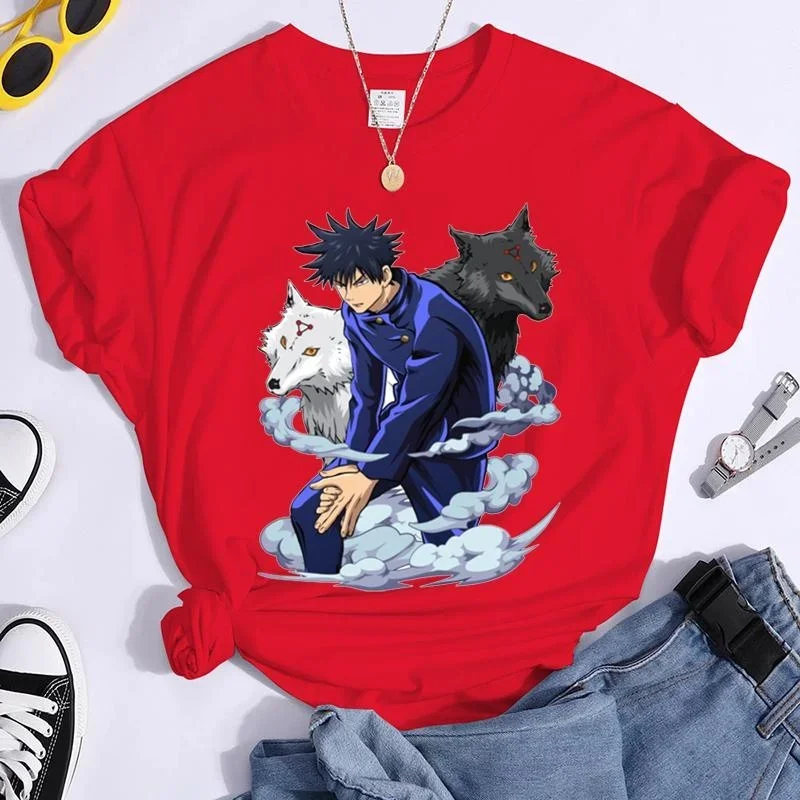 Hot Fushiguro Megumi T Shirt Fashion Personality Loose Short Sleeve Streetwear Casual Anime Harajuku Tees