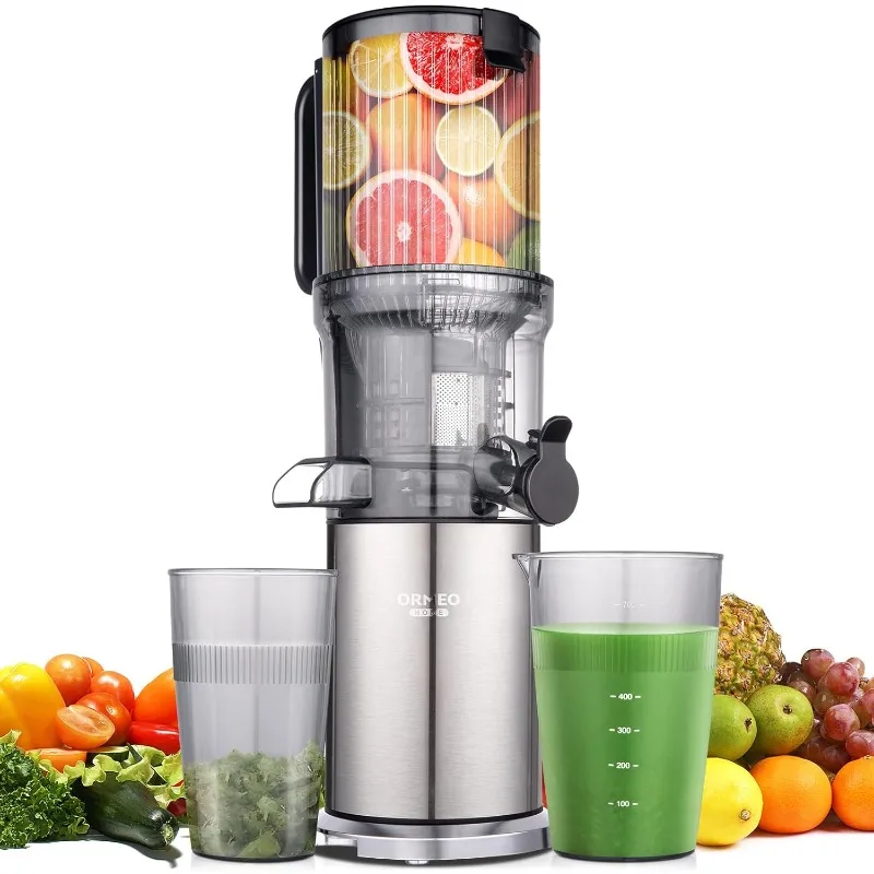 

Machines,ORMEO HOME Cold Press Juicer with 5.0" Large Feed Chute,200W Slow Masticating Juicer Machine for Whole Fruit and
