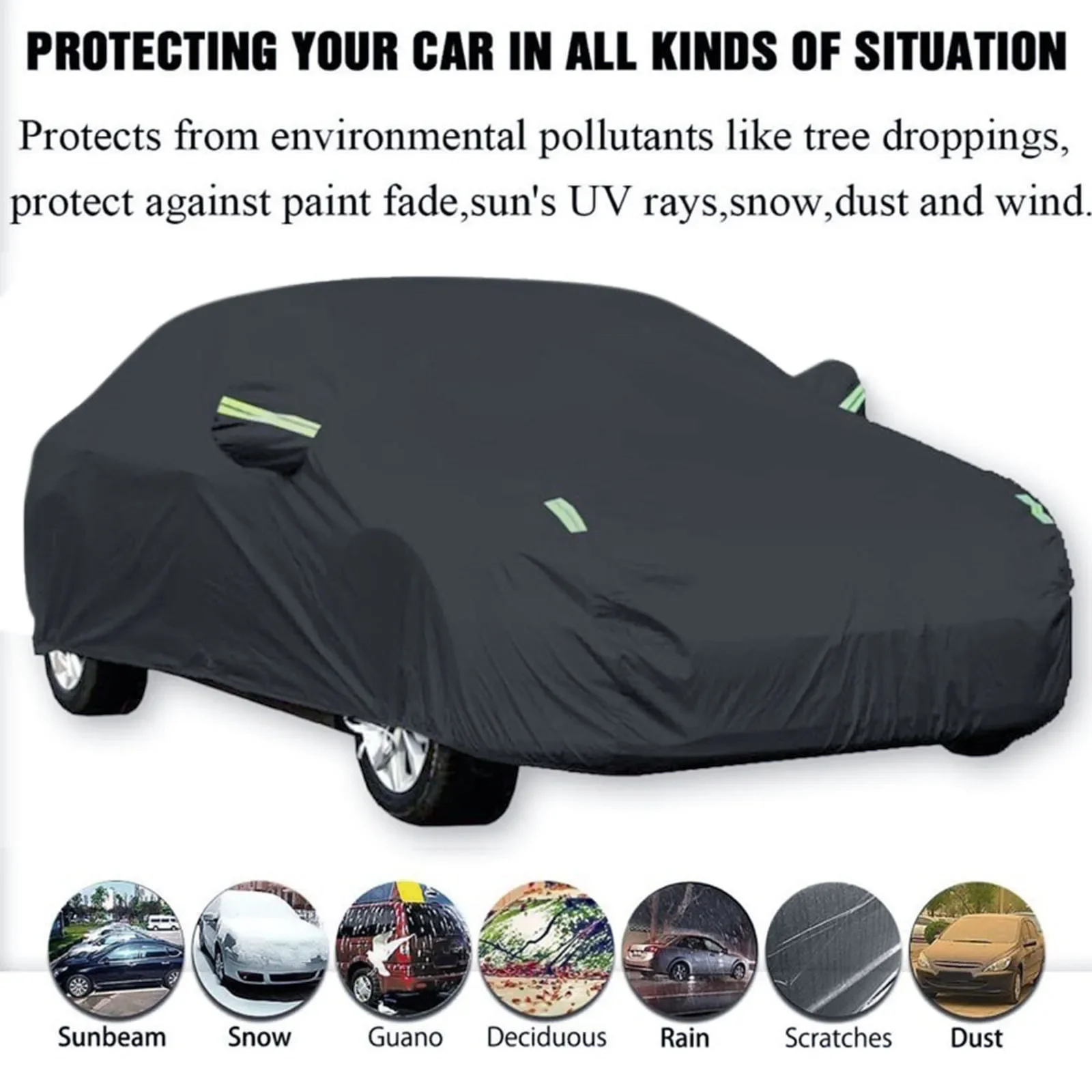 

Universal Full Car Cover Black for Sedan Truck SUV UTV Waterproof Sun Dust proof Car Covers UV Protective S/M/L/XL/XXL Car Cover