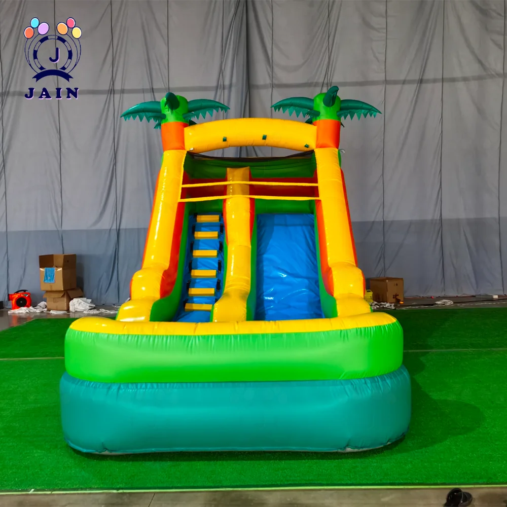 

Коммерческая водная горка Bounce House с воздуходувкой для детей и взрослых с воздуходувкой Большая водная горка на заднем дворе Открытый аквапарк