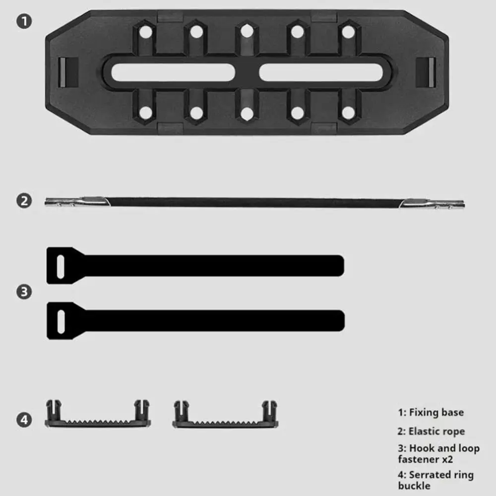 Tragbarer Fahrrad-Energiegel-Halter, elastisches Seil, einfach zu bedienende Fahrrad-Aufbewahrungsbox, leichte schwarze Fahrrad-Energieriegel-Schnalle – Detail 2