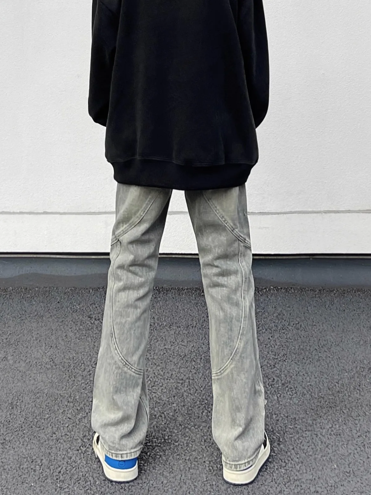 Jeans With Zipper Baggy Streetwear Straight Leg Y2k Blue Hip Hop Jean Vintage Men Man Pants FASHION Trendyol Denim Men's