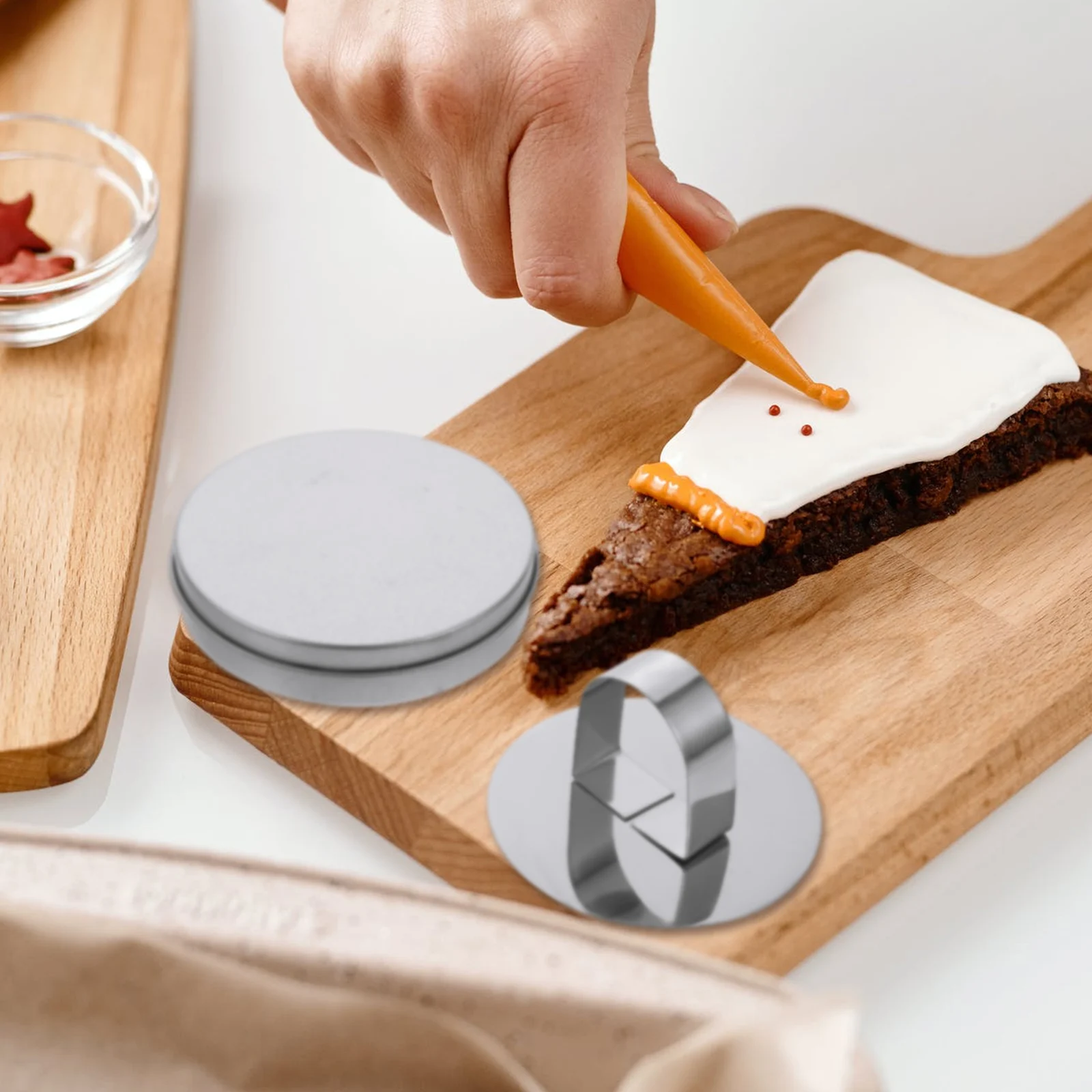 

1 Set Stainless Steel Cake Mold Biscuit Cutters Kitchen Baking Tools For Diy Cookies Molds Cupcake Chocolate Desserts Metal