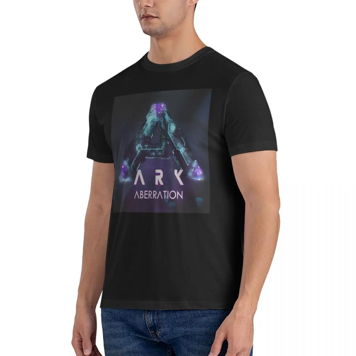 Aberration T-Shirt for Men ARK Survival Evolved Fun Pure Cotton Tee Shirt Crew Neck Short Sleeve T Shirts Gift Idea Clothing