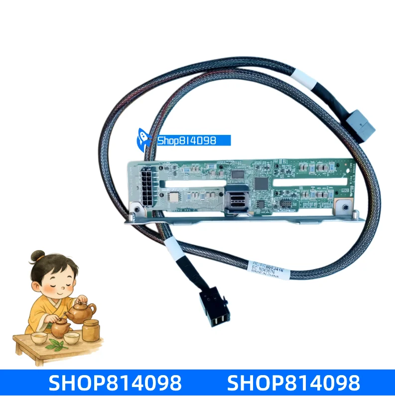 Оригинальная задняя панель для Lenovo X3550 M5 00KA055 00FJ755, 4 отсека, 2,5-дюймовые HDD/SSD SFF, с кабелем, быстрая доставка