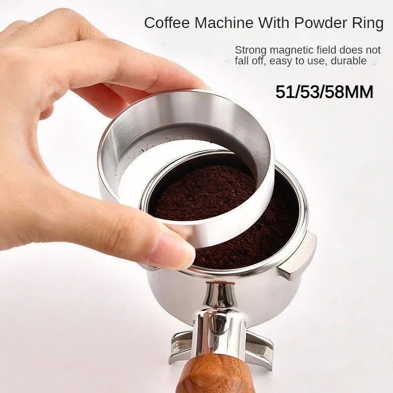 

Coffee Dosing Ring Magnetic for 51MM 53MM 58MM Portafilter Tamper Espresso Accessories Barista Funnel Tool Aluminum Coffeeware