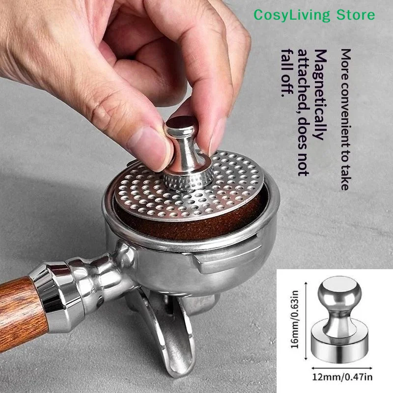 [CL]Espresso Puck Screen Magnet Handle Reusable 51/53/58mm Coffee Filter Mesh Magnet Kit Barista Espresso Coffee Tool[CL]
