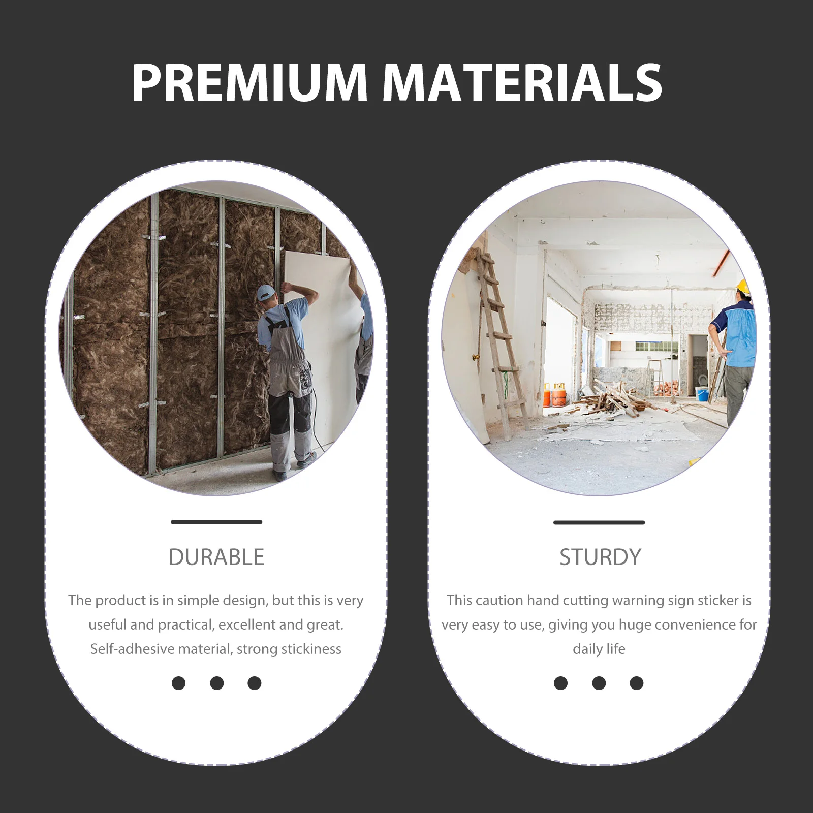 Anti-cutting Stickers Warning Sign Safety Decals Security for Adults