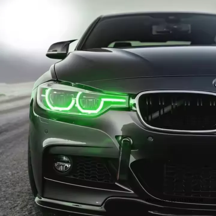 SJC Auto für BMW 3er F30 DRL RGB-Modul 2016–2019 Buntes Modul Angel Eyes APP-Steuerung Tagfahrlicht NUR LCI-LED
