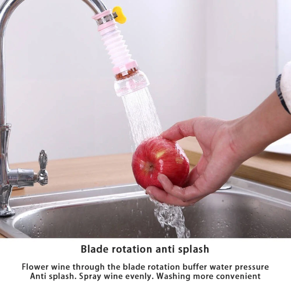 Anti-splash Easy To Use Kitchen Expander Filter Watersaver Revolutionary Telescopic Faucet Filter 360° Rotating Efficient Save