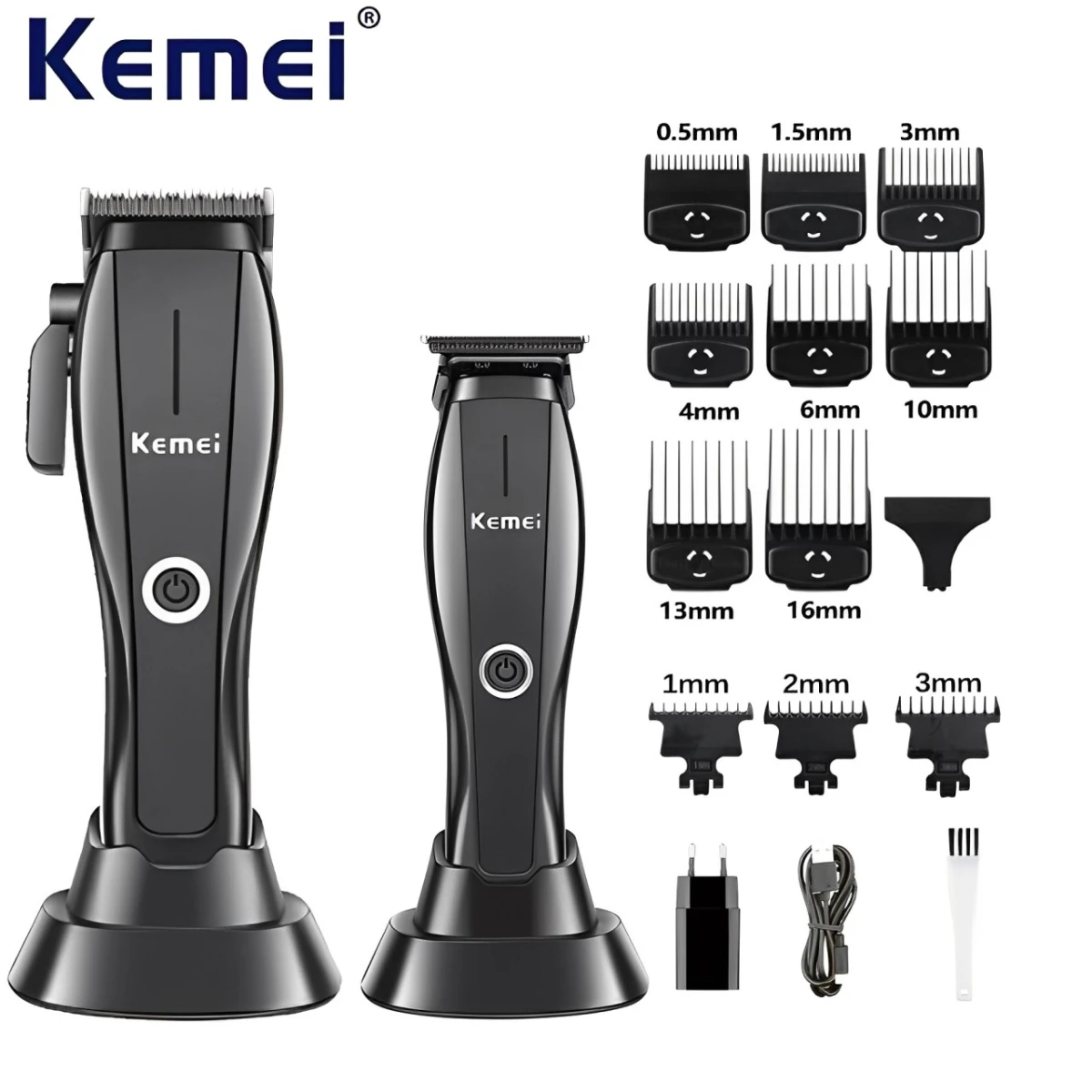 Kemei Trimmer Professional Hair Clipper Brushless Motor Haircut Machine with Charging Base Hair Clippers Men Km-2286 Km-2295