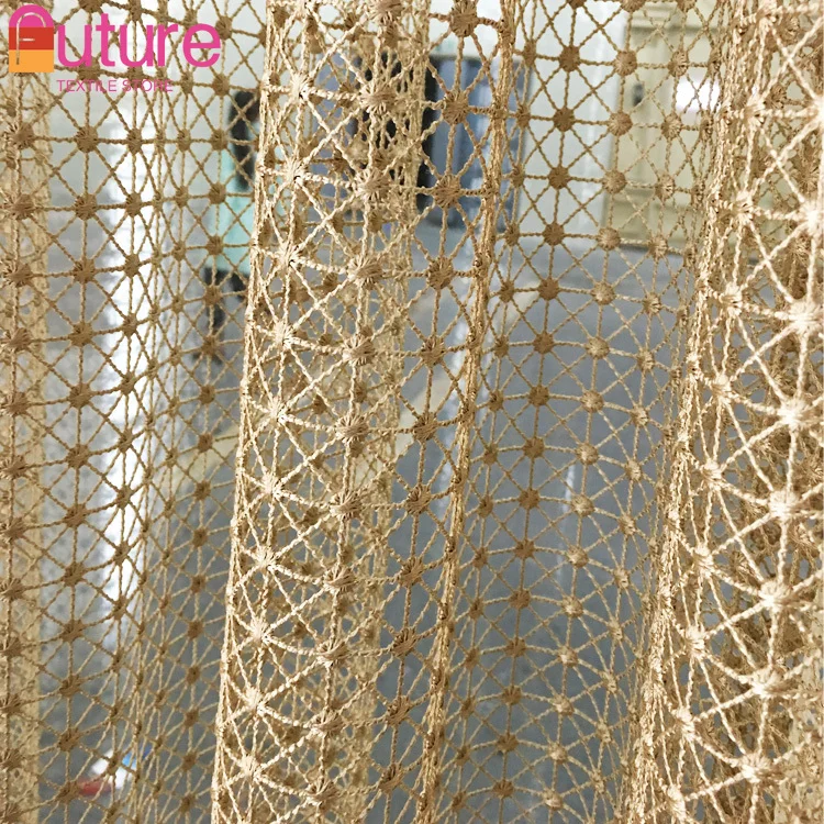 

Simple Embroidery, Water-soluble Hollow Crochet Textile Window Screen Curtains for Living Room Bedroom French Window Customized