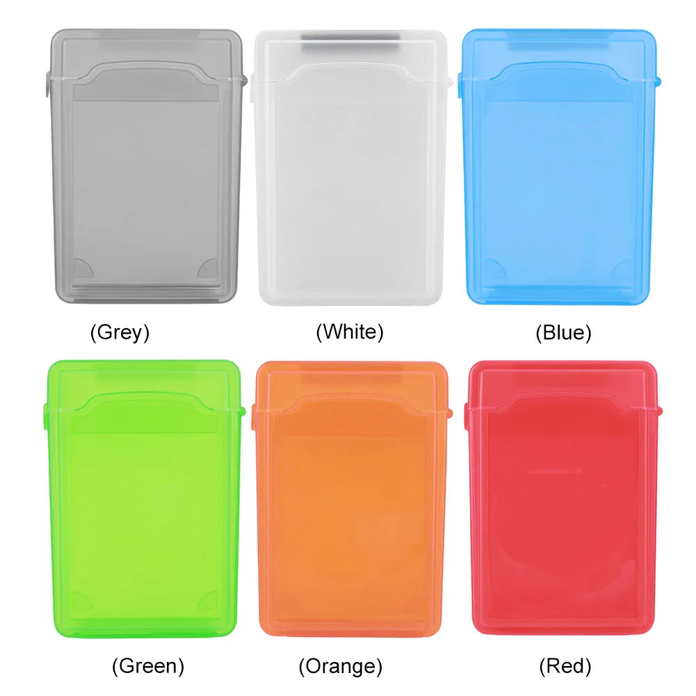 3.5 inci IDE SATA HDD Caddy casing plastik tahan debu HDD Hard Drive Case tahan guncangan HDD Case Shell Multi Warna HDD casing penutup