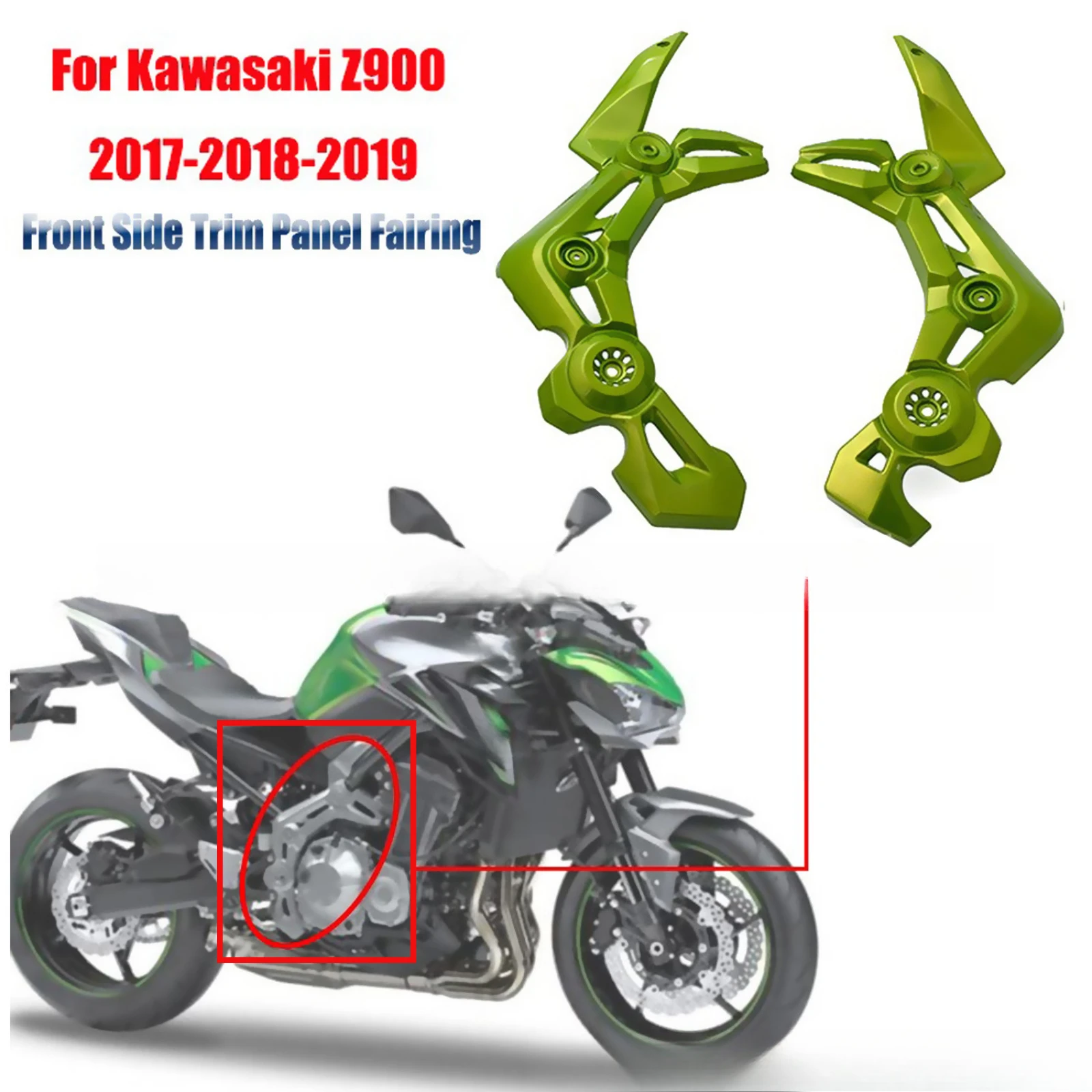 

For Kawasaki Z900 2017-2019 Motorcycle Side Frame Trim Panel Modified Exterior Fairing Decorative Bodywork Cover Replacement