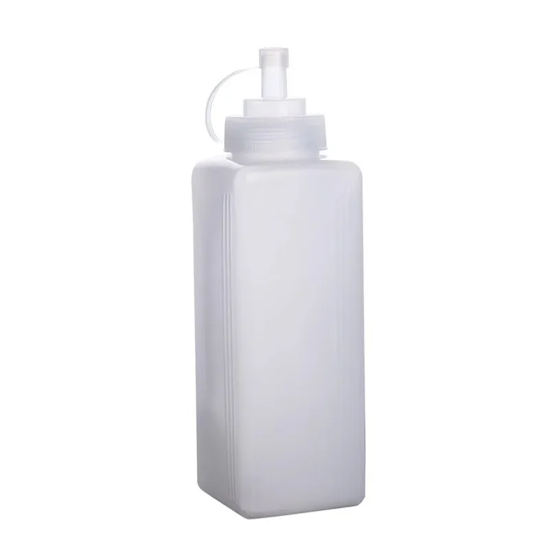 Plastic Squeeze Sauce Bottle Large Caliber, for Jam Salad Dressing Vinegar Ketchup Gravy Kitchen Condiment Dispenser Tool