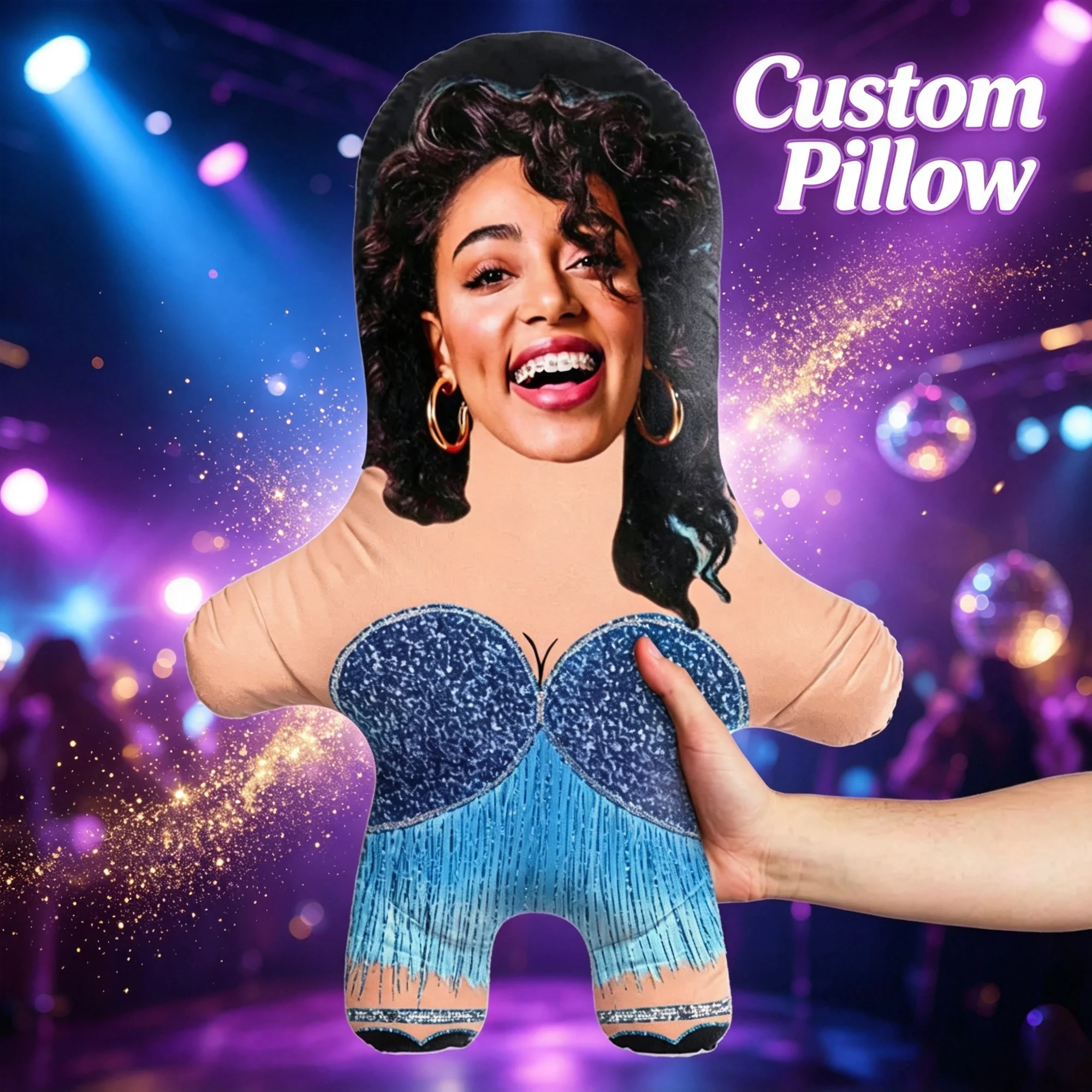 Personalized Photo Female Dancer Face Stuffed Throw Pillow Humorous  Cushions Pillow for Bed Bedroom Sofa Home Decoration Gift
