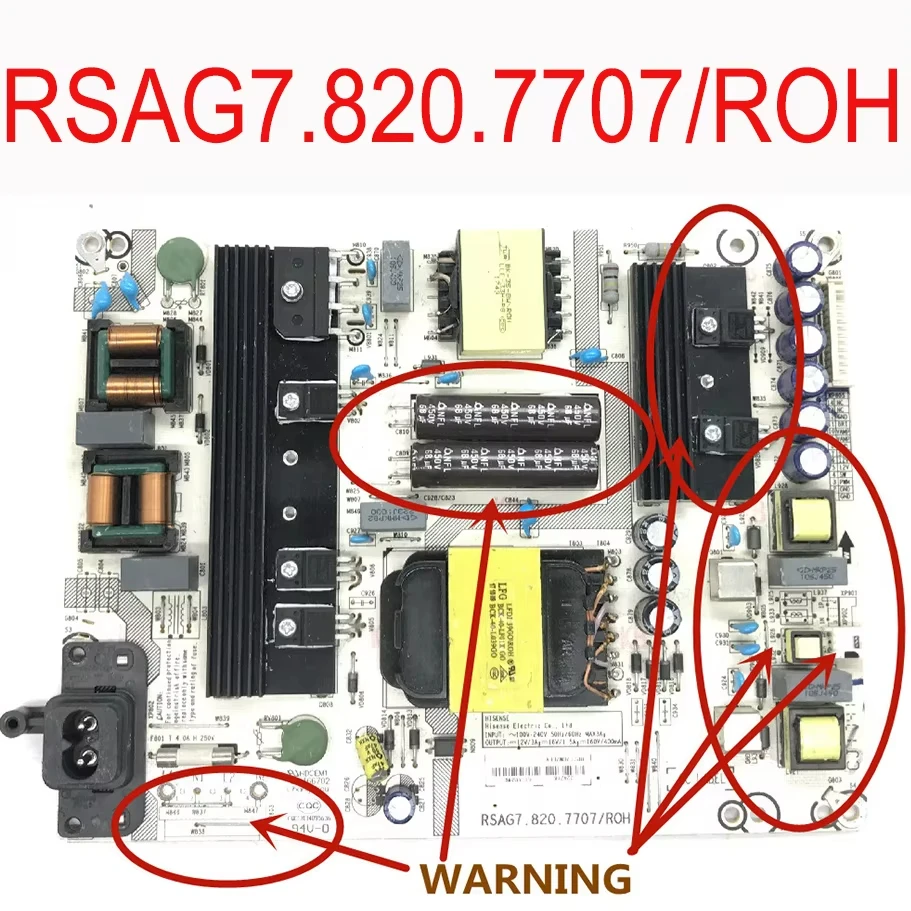 

RSAG7.820.7707/ROH Original Power Supply Board for TV LED55N61U LED55EC680US LED60EC500U LED55EC680US HZ55E6T