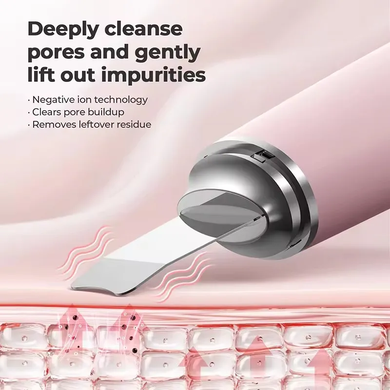 Urządzenie do pielęgnacji skóry 2 w 1, masaż i oczyszczanie, urządzenie do oczyszczania porów, ultradźwiękowy przyrząd do usuwania zaskórników, peeling do twarzy