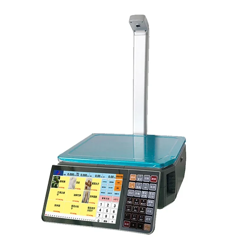 Báscula Digital Industrial LCD Ai barata, báscula inteligente para alimentos, indicador de cocina, báscula de etiquetas para oración de barras