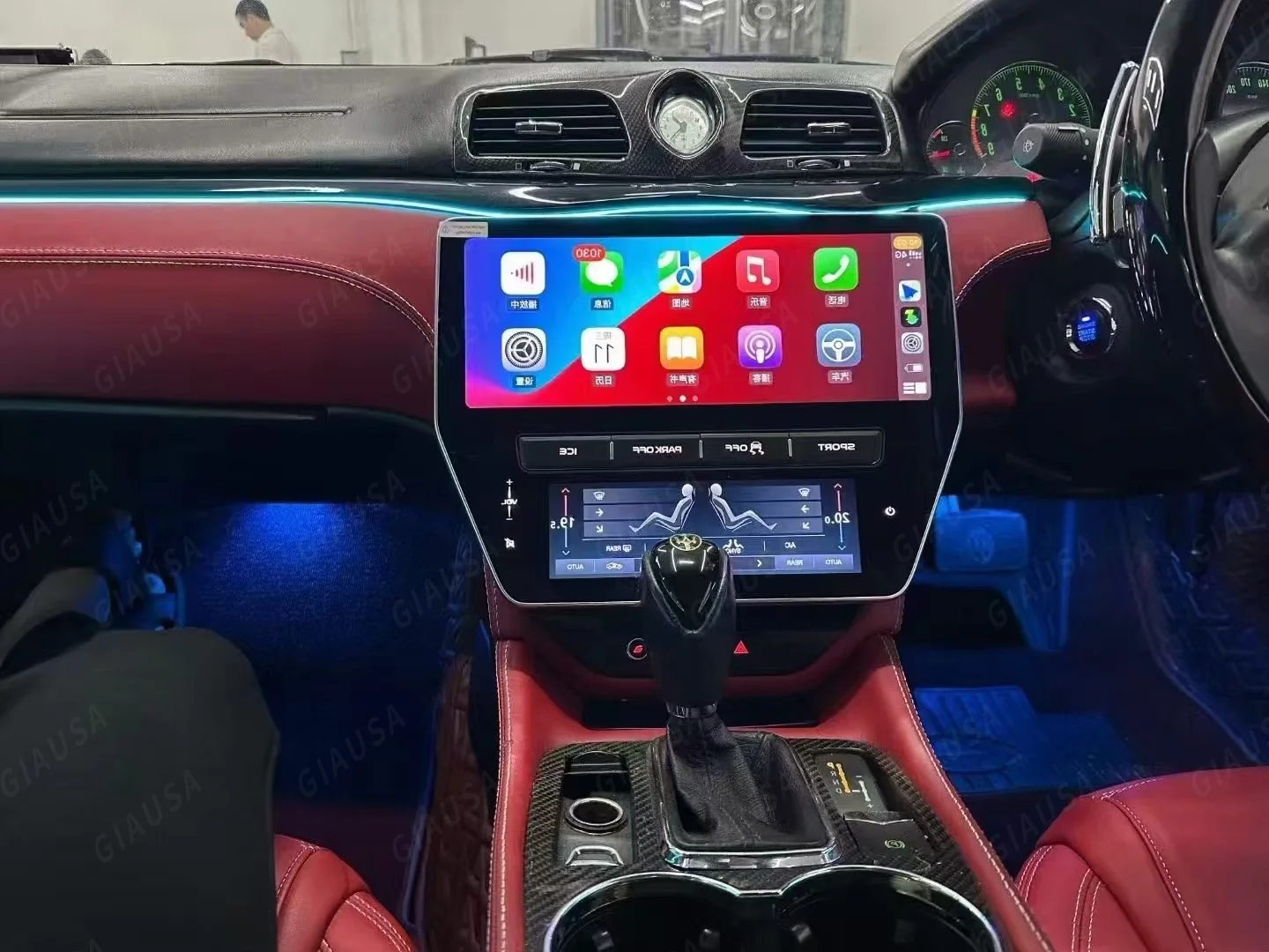 LY 22 بوصة أندرويد السيارات شاشة راديو السيارة لمازيراتي جران توريزمو GT/GC 2007 -2015 الوسائط المتعددة مشغل فيديو ستيريو لتحديد المواقع Carplay DSP #3