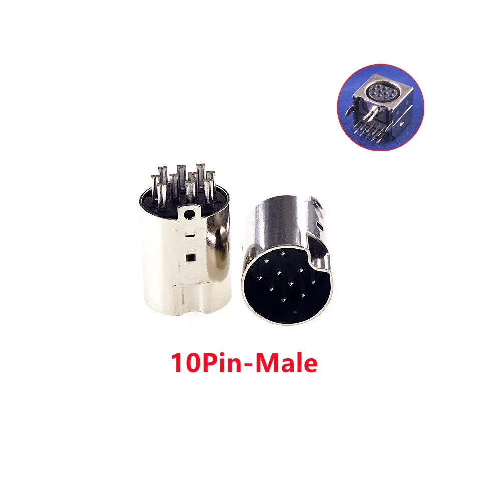 10 30 50 200 500 Pcs Din Plug Male Connector 3 4 5 6 7 8 9 10 Pin Wire Solder Injection Rating 1A 110V 2A 12V Mini Circular DIN