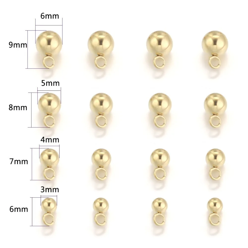 20pcs Stainless Steel Solid Ball Beads Charms For Earrings Necklace Frosted Beads For Jewelry Making Charms Pendants Findings image 6