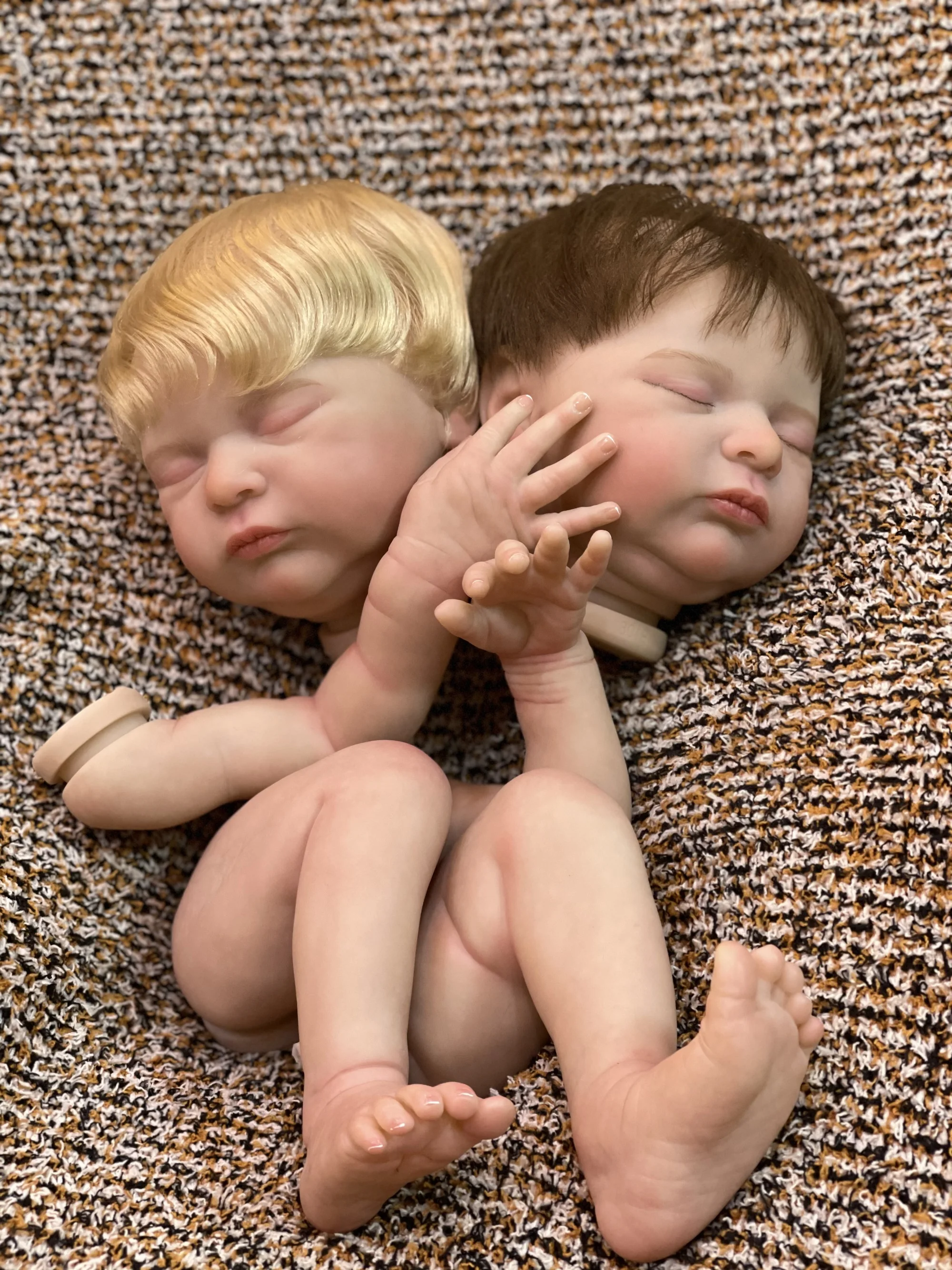 20" Laura Reborn Babypuppen-Kits, handgefertigt, bemalt, unvollendet, weiche Vinyl-Teile, lebensechte Reborn-Puppen-Kit, Spielzeug für Geschenk der Familie